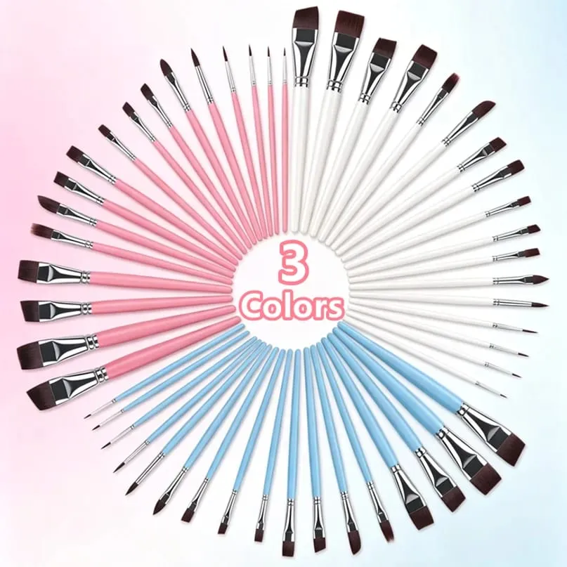 17 Pcs Multi-functional Face Body Paint Brushes Art Watercolor Painting Makeup Tool Make Up Brush Kit with Portable Storage Box — image 2
