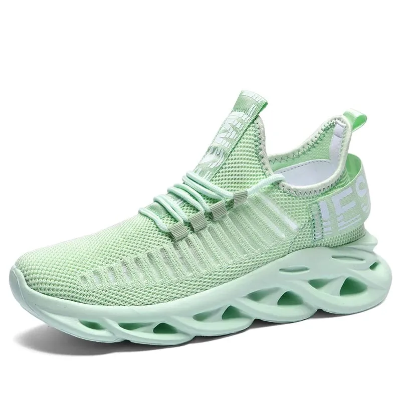 Men's Trendy Running Shoes Spring Autumn Mesh Knit Upper Breathable Lightweight Fashion Korean Style Sports Casual Shoes — image 9