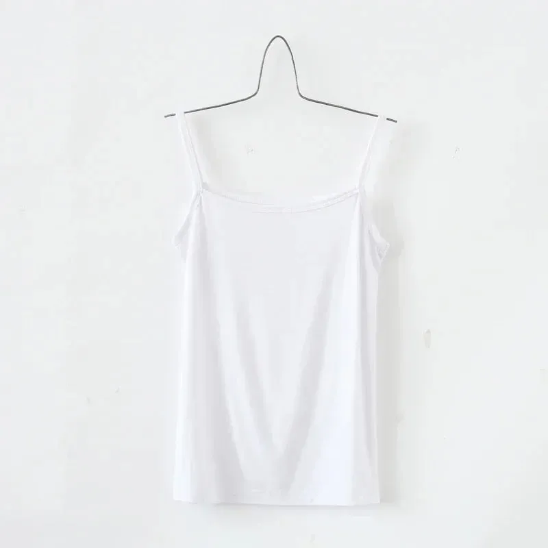 Sexy Camisoles Women Crop Tops Sleeveless Shirt Bralette Tops Solid Color Strap Skinny Vest Female Slimming Tanks Bra Underwear