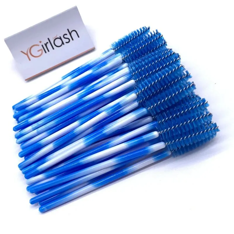 YGirlash 50 個ラッシュ白鳥クリスタルまつげアプリケーター使い捨てダイヤモンドハンドルナイロンマスカラワンドブラシ化粧品ツール