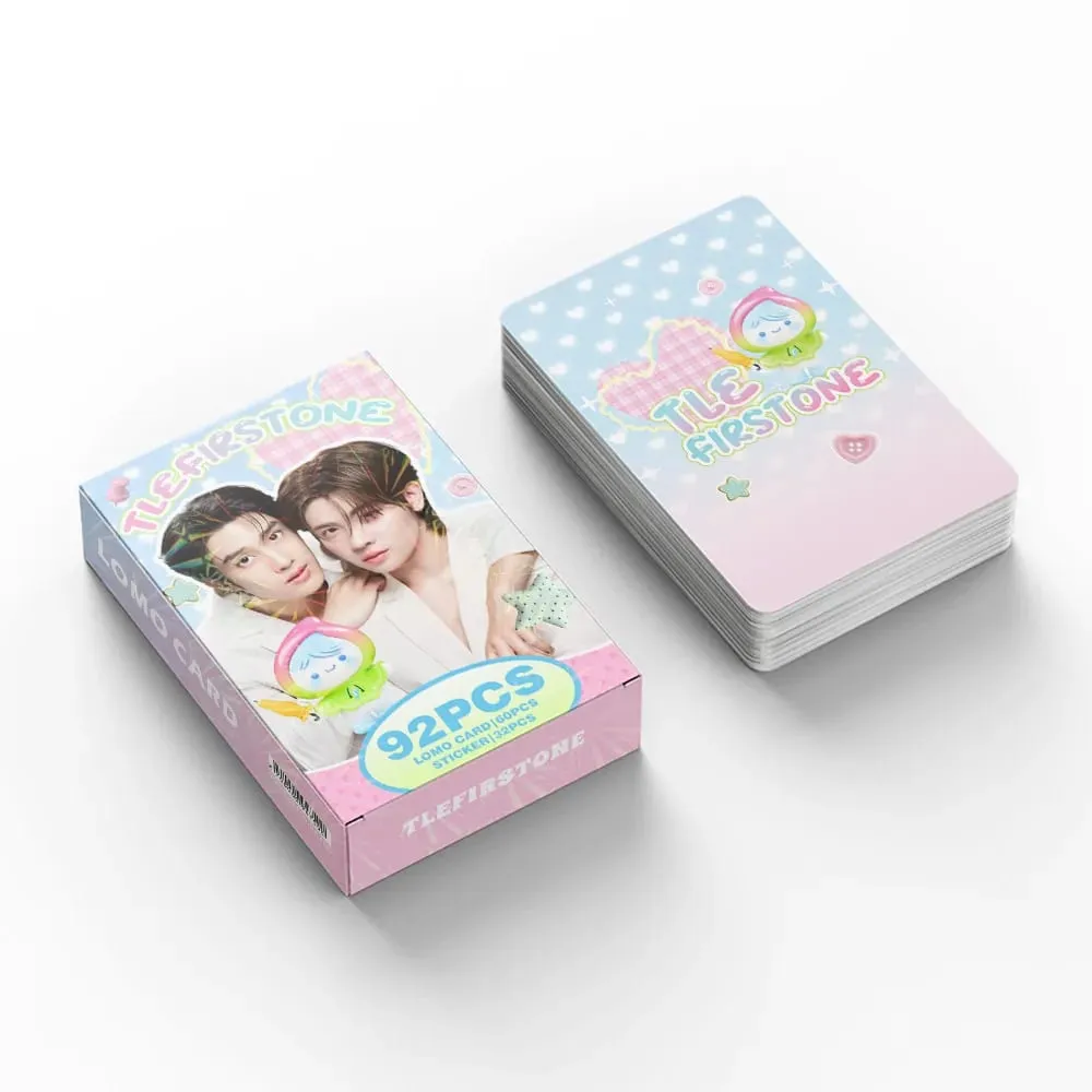92PCS TLE FIRSTONE Thai Celebrity LOMO Photocards Set with Mini Stickers HD Printed Star Fan Collection Gift