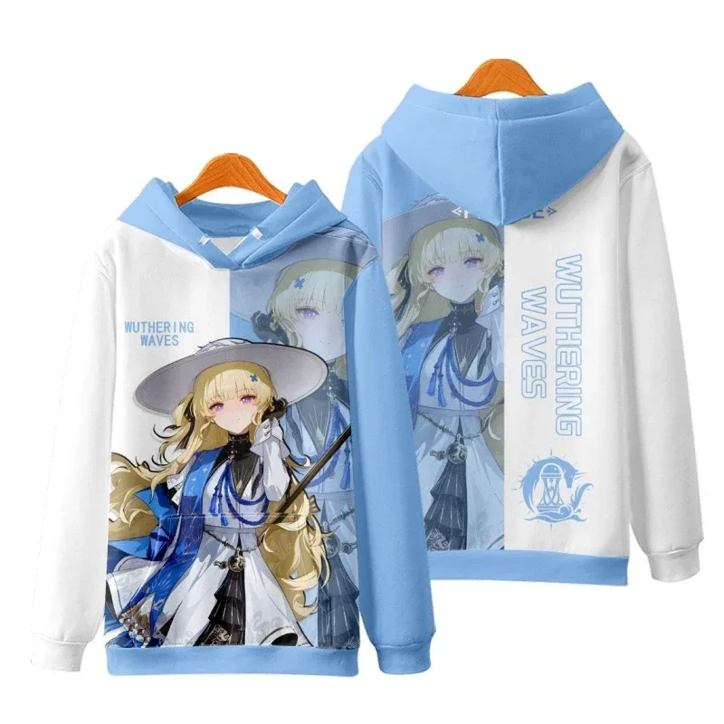 Game Wuthering Waves All Role Playing 3D Hoodies Sweatshirts Fashion Men's Anime Pullover Autumn/Winter Outdoor Casual Tracksuit — image 4