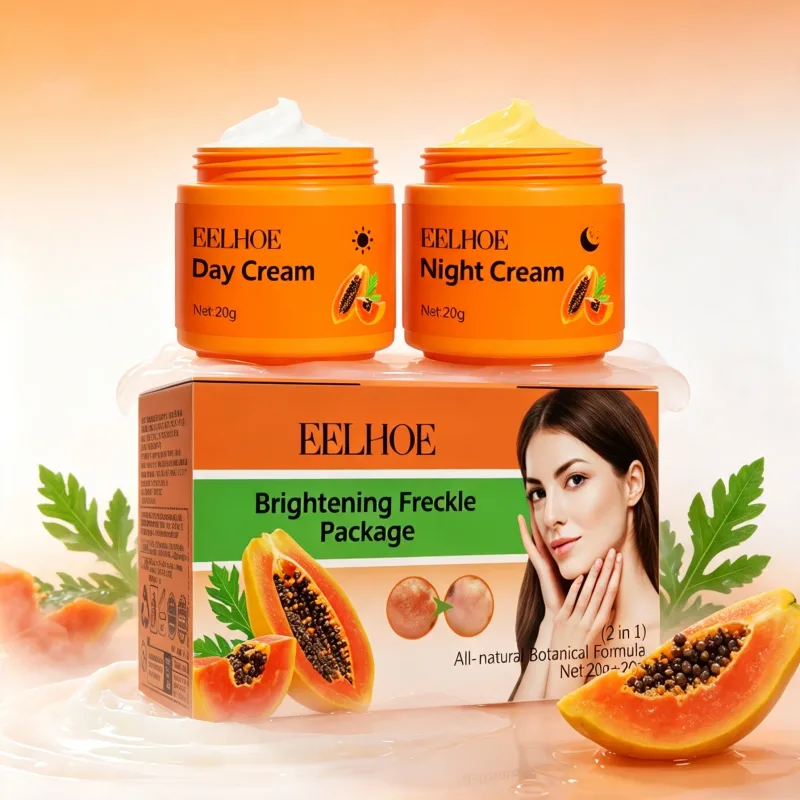 Whitening Freckle Cream Anti Pigment Dark Spot Corrector Lighten Skin Brightening Papaya Cream Day and Night Cream 40g
