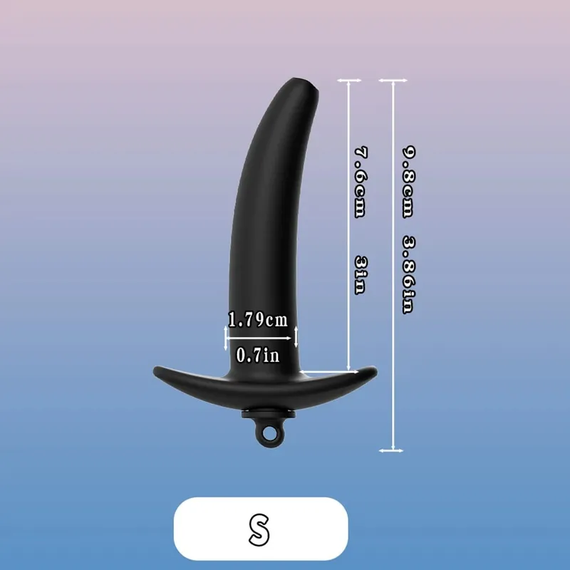 Hollow Speculum Peeking Anal Beads Butt Plug with Stopper Expander Tunnel Enema Anus Dilation Adult Sex Toys for Women Men Gay