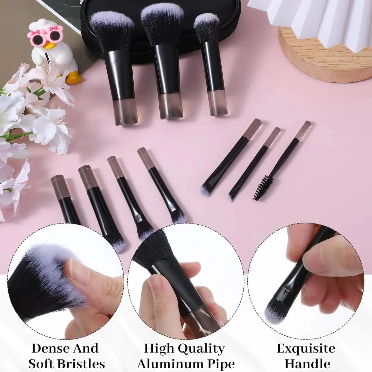 10 Pcs Mini Makeup Brush Set Travel Makeup Brushes
