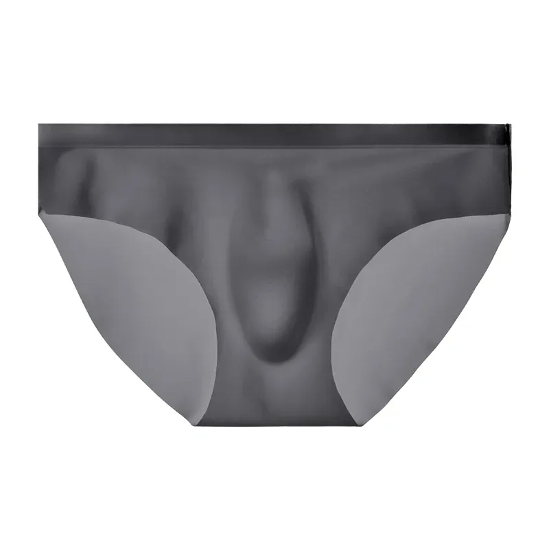 3PC Men's underwear ice silk briefs, summer breathable, quick-drying, seamless shorts, transparent ultra-thin, personalized l — image 2