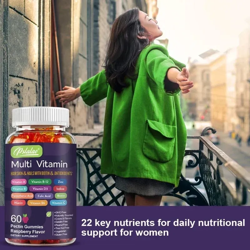 Multivitamin Gummies - To Provide Energy for Skin Hair and Nails Health Support Immune Overall Health