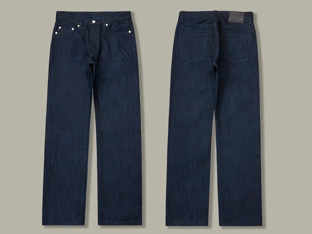 Red Tornado Midnight Blue Selvedge Jeans Men 16oz Denim Straight Fit Dark Indigo Workwear Pants