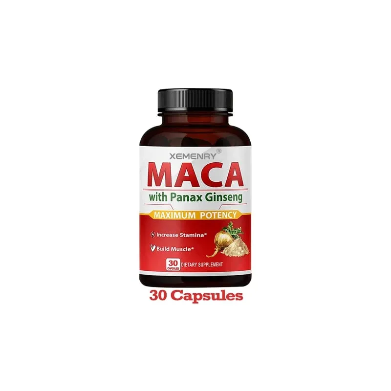 Maca Capsules - Increase Size Hardness Improve Strength Relieve Fatigue Natural Maca Ginseng