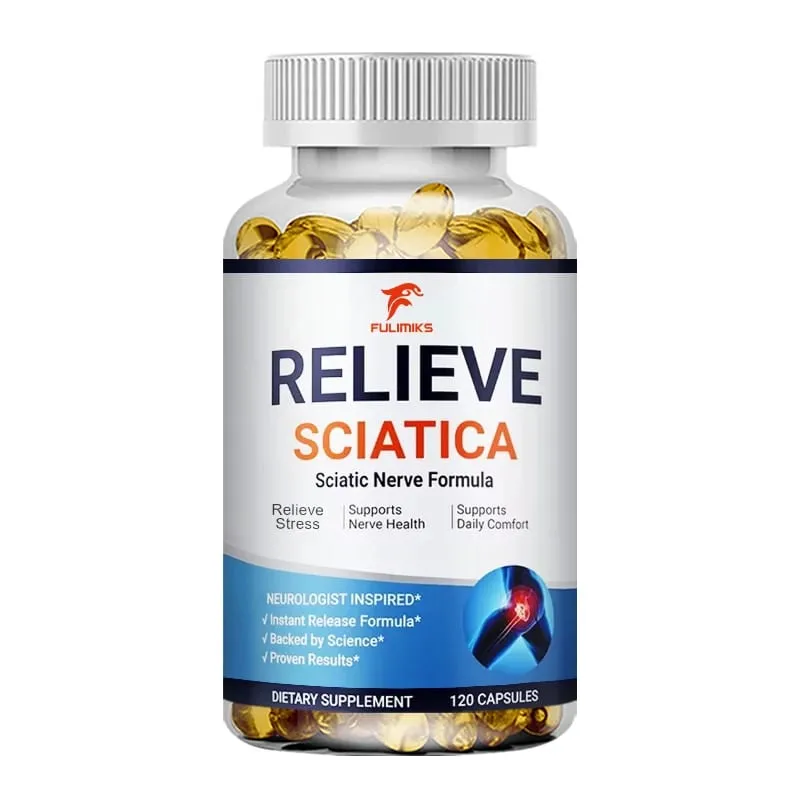 Relieve Sciatica Capsules - Helps Relieve Joint Pain Supports Daily Nervous System Bone & Nerve Health Balances Inflammation