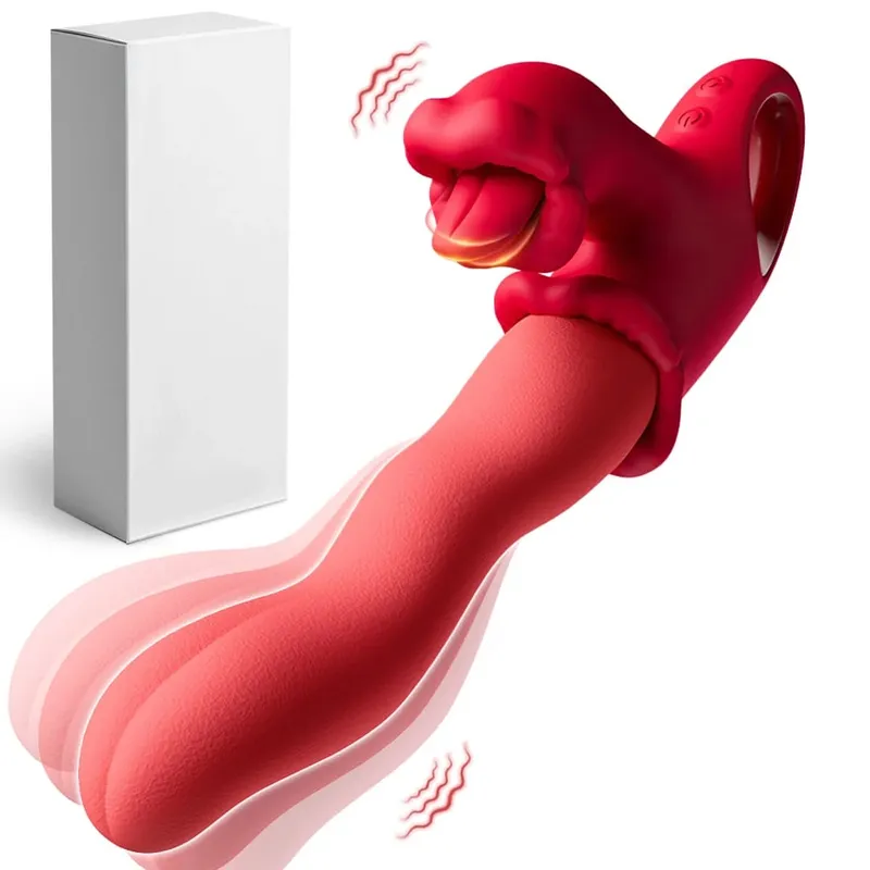 Penggetar 3 IN 1 Gulir Lidah Klitoris untuk Wanita Puting Klit G-spot Stimulator Pemijat Vagina Wanita Mainan Seks Dewasa