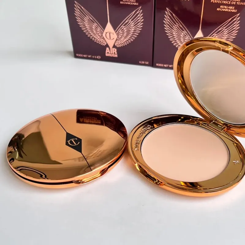 Charlotte Tilbury Airbrush Flawless Finish Smoothing Pore-blurring Makeup CT Limited Edition Silver Disk Setting Powder Cosmetic