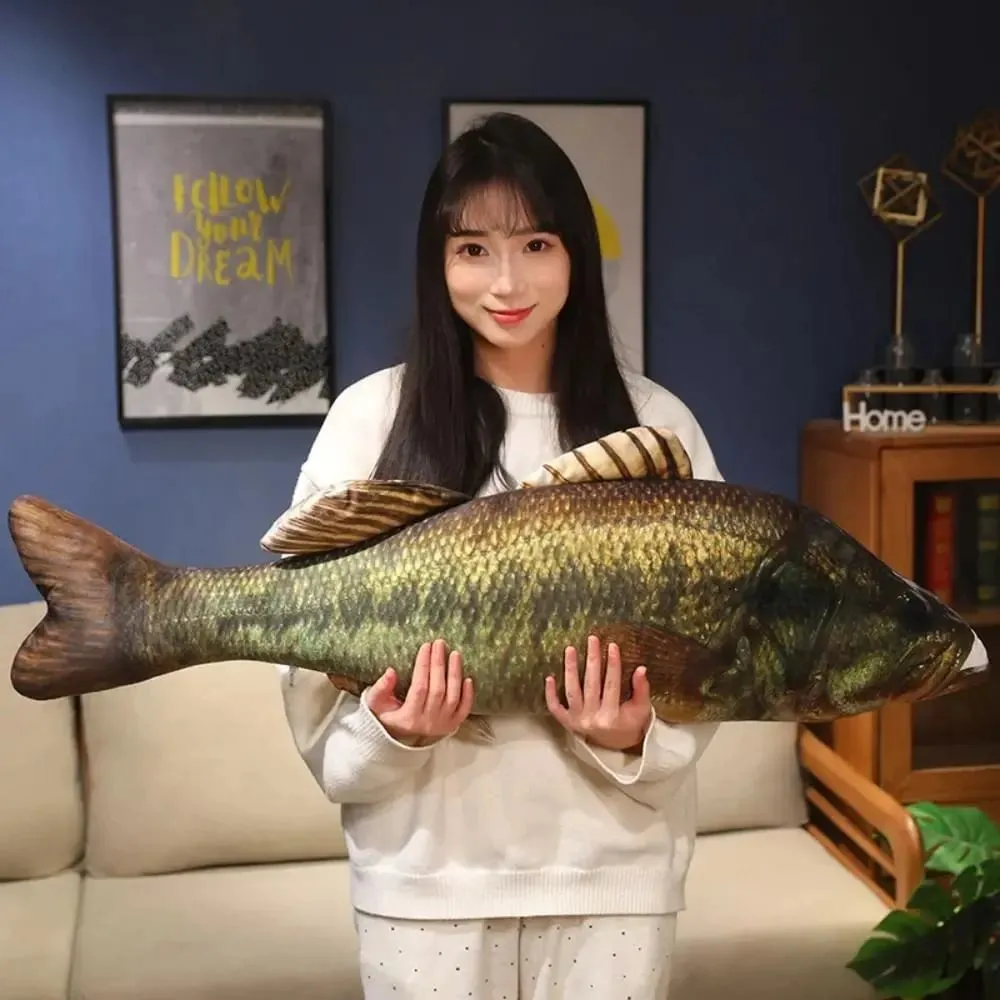Sofa Cushion Perch Simulation Fish Pillow Stuffed Grouper Cartoon Fish Soft PP Cotton Fish Anime Pillow Gifts
