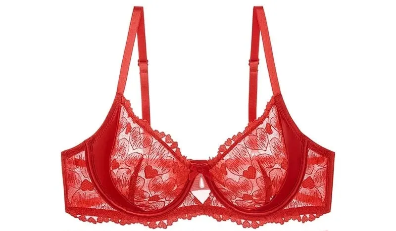 Sexy Lingerie Bra & Panty Set Sheer Floral Lace Teddy Ultra Thin Soft Comfortable Women Nightwear S-3XL Christmas Gift MOYISU — image 11