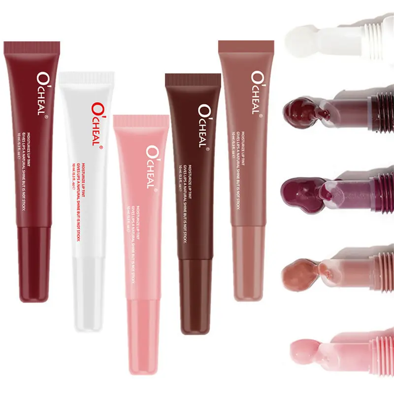 Bálsamo labial hidratante espelho brilho labial baunilha hortelã gelado bolo de café cheiro batom transparente óleo labial maquiagem