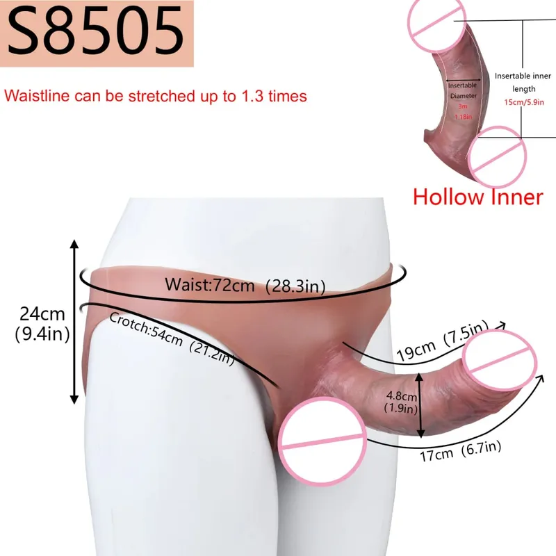 Wearable Extra Large Penis Sleeve Silicon Soft Hollow Penis Panties High-Grade Adult Intimate Toys For Men Adult 18+ Tools