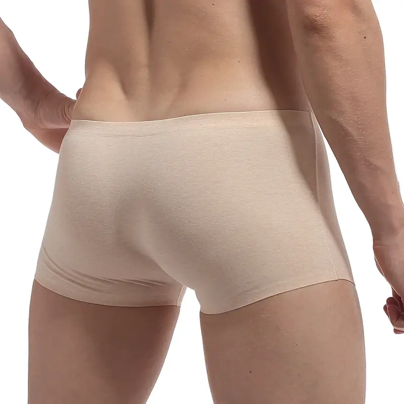 Men's Underwear Boxers Men Elasticity Breathable Trunk Boxer Comfortable Seamless Man Solid Underpants Shorts Panties