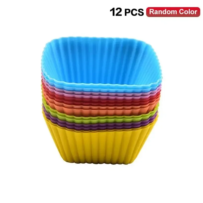 12/24Pcs Silicone Lunch Box Dividers Bento Lunch Box Dividers Lunch Dividers Dish Cups Salad Dressing For Kid Lunch Access〔CC11〕