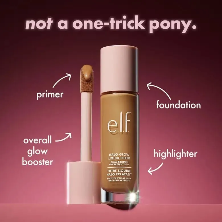 ELF Halo Glow Liquid Filter Liquid Foundation Complexion Looks Healthy and More Radiant Nature Suitable for Various Skin Types