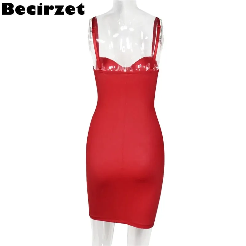 Becirzet vestidos para mulher emagrecimento desliza mini vestido de tubo reto corpo shaper roupa interior festa sexy roupas femininas