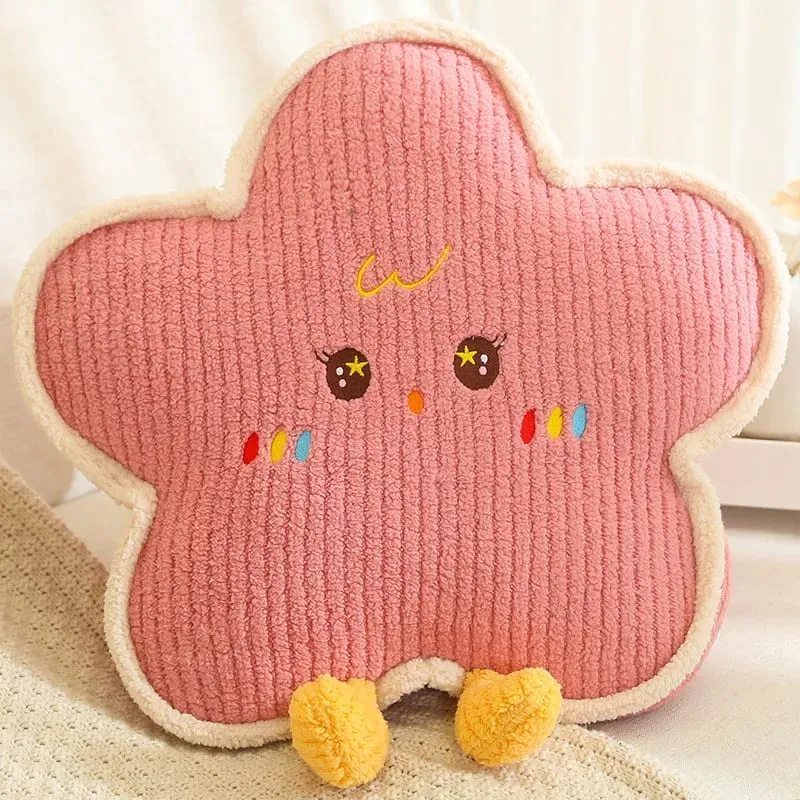 Cute Home Decoration Cartoon Plush Pillow Natural Series Plushies Pillow Cushions Moon Star Cloud Grass Soft Toy Kawii Gift