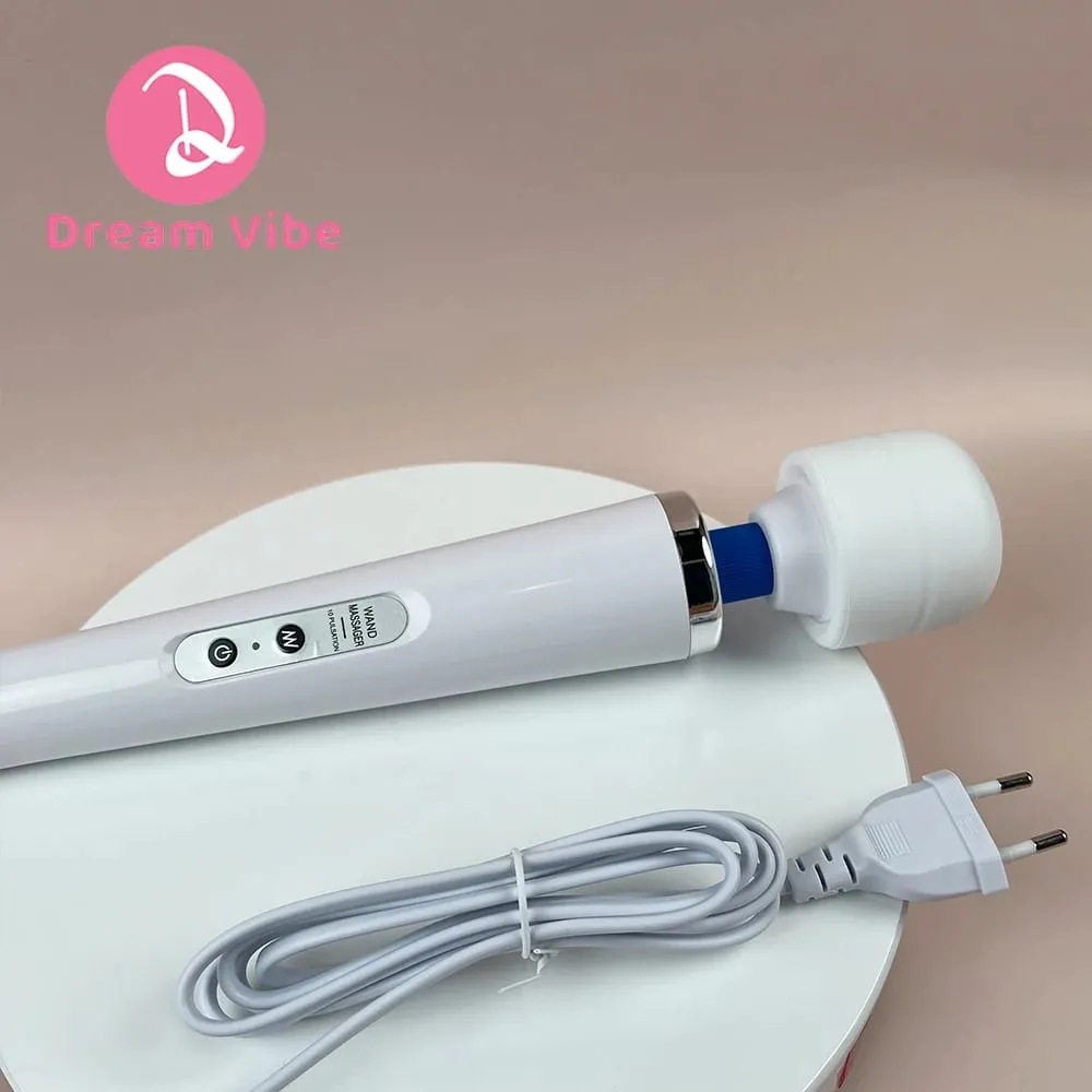 Mega Wand AC Powered Super Strong Vibrator Cabled Wired Powerful Handheld Wand Massager Sex Toy Sports Recovery Muscle Aches