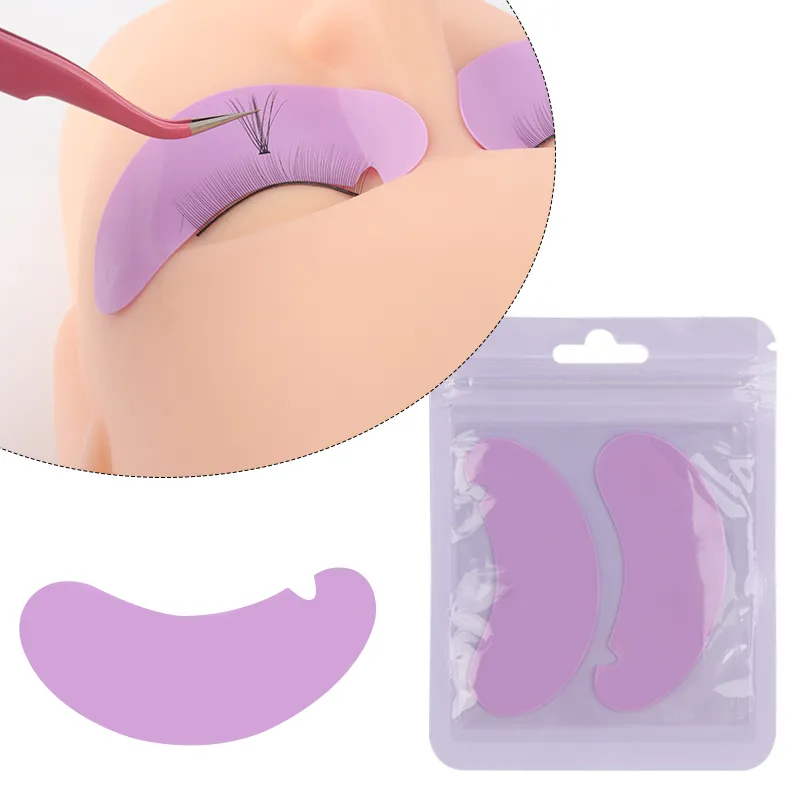 1 Pair Reusable Silicone Eyelash Pad Lash Extension Patches U-Shaped Design Eyelashes Lift Gel Eye Pads Beauty Makeup Tools