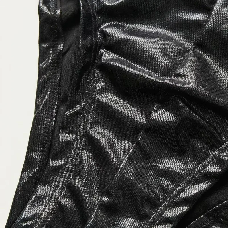 1Pc men's PU leather triangle underwear, sexy triangle underwear, boxing fitness, suitable for costume parties, sweet gift 3256811476168708 — image 3