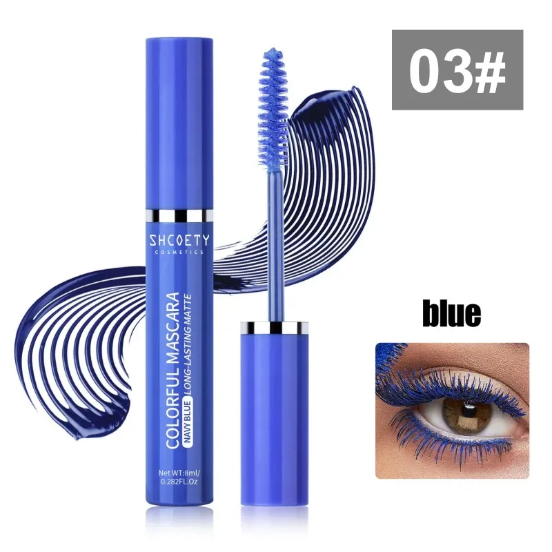 6-color Color Mascara Waterproof and Non-smudged Slender and Thick Curly Christmas Stage Hot Makeup Eye Cosmetics