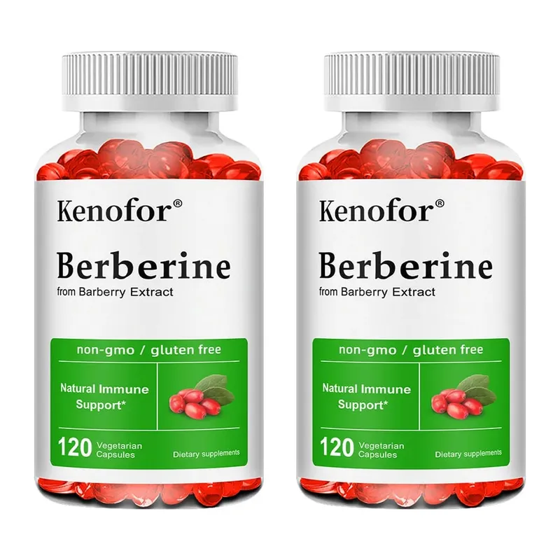 Premium Berberine Supplement Capsules - Supports Immune System Healthy Food Antioxidant NON-GMO
