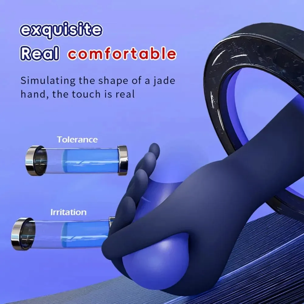 Male Electric Penis Vibrator Simulation Hand Glans Penis Masturbation Training Device para sa Mens Endurance Delay Control Sex Toys