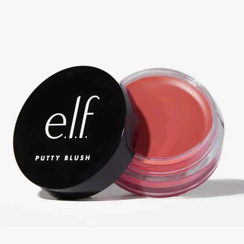 Elf Putty Blushcream Blush Balm in Pink Tones Bora Bora Matte Pearlescent and Shimmering Lip Glaze for Moisturizing Lips Makeup