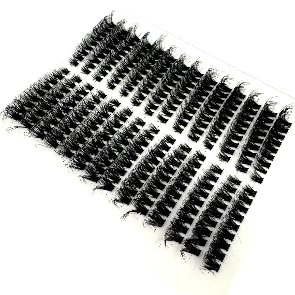 Cat Eye Fluffy Effect Lash Single Clusters Left+Right Lash Extension 3D Wispy Natural Looking DIY Segmented Eyelash Extensions