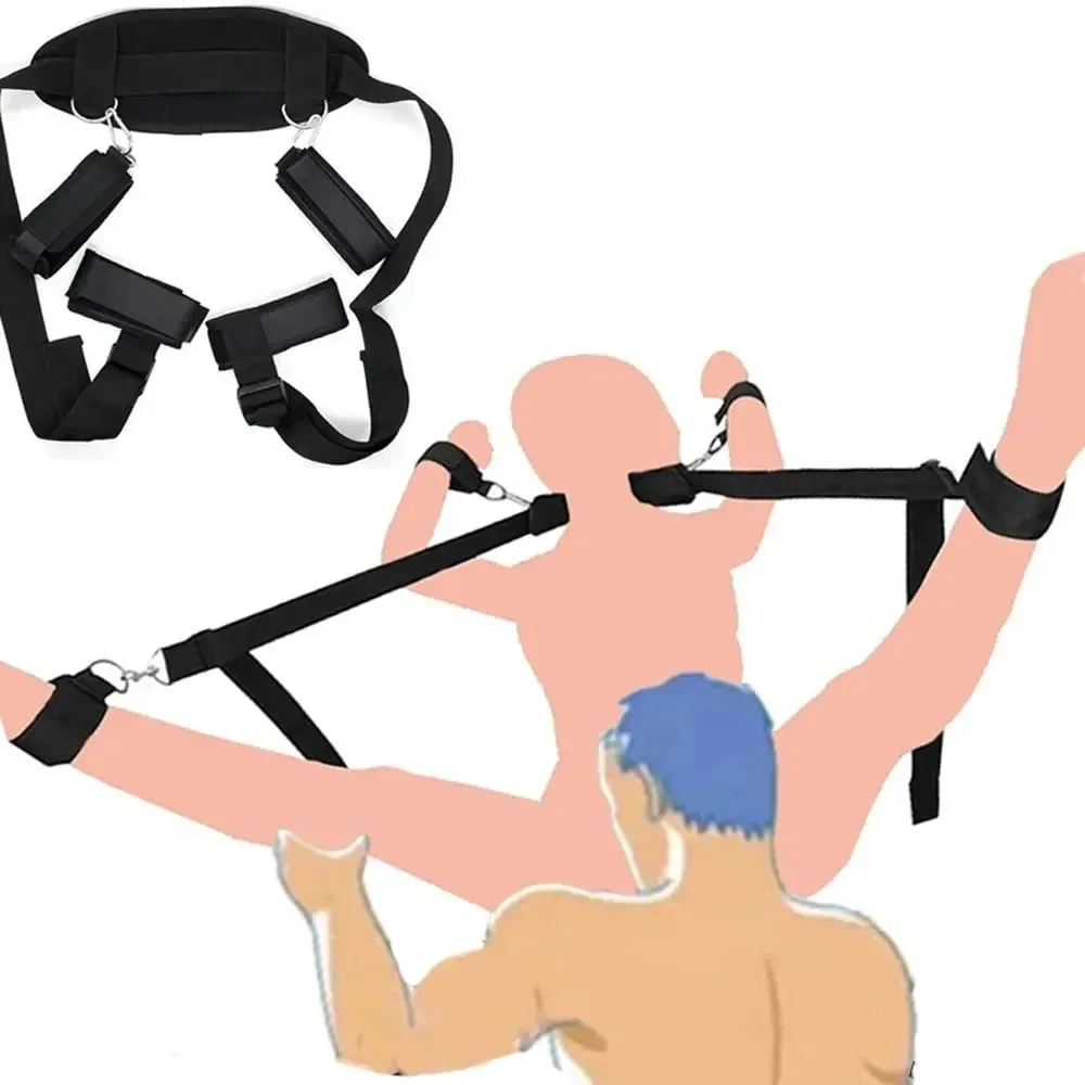 Sexy Toys For Couples BDSM Restraints Harness Open Legs Spreader No Vibrators Sex Flirting Tied Legs Adult Accessories plug 18+