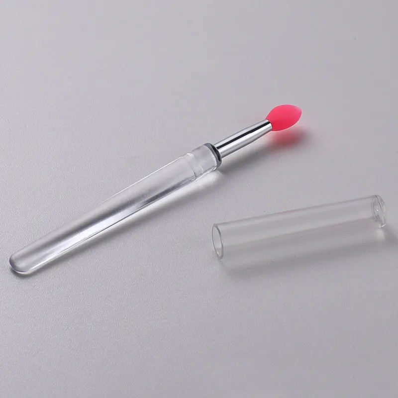 Silicone Lip Brush With Cover Soft Multifunctional Lip Mask Applicator Lipstick Lipgloss Portable Travel Makeup Brushes Reusable