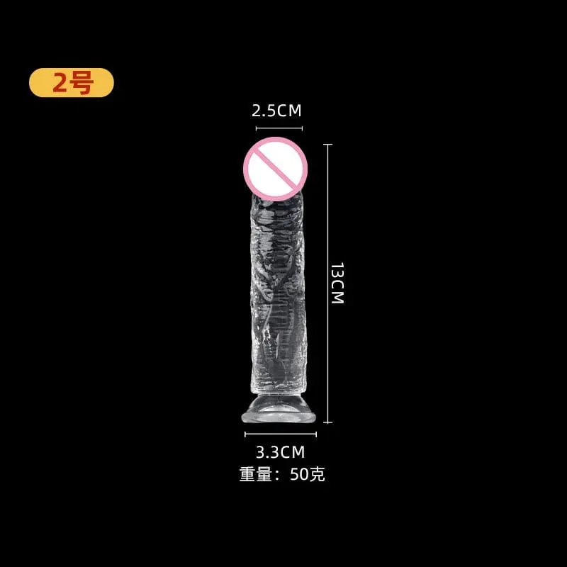 Realistické Dildo Jelly Přísavka na penis Dildo Big Dick Žena Masturbátor Klitorální Stimulátor Lesbické sexuální hračky pro ženy 7 velikostí