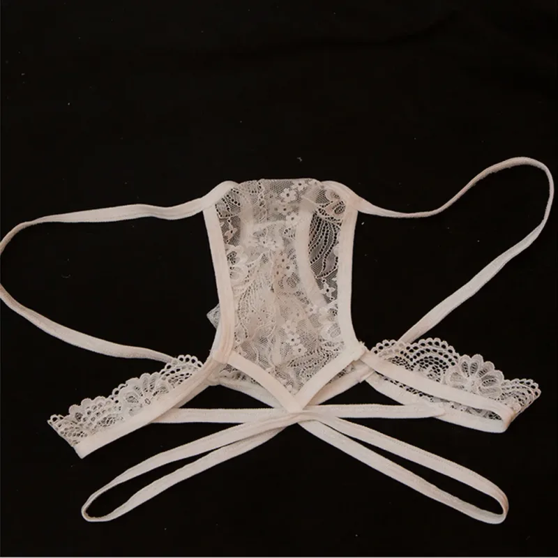 Sous-vêtements Sexy en string pour hommes, jouet transparent pour Lingerie en dentelle, poche bombée, taille basse, culotte d'été pour hommes — image 2