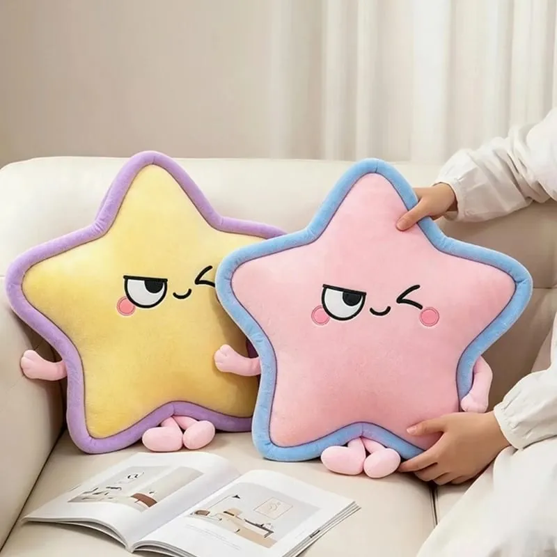 Lovely Five Point Star Throw Pillow Plus