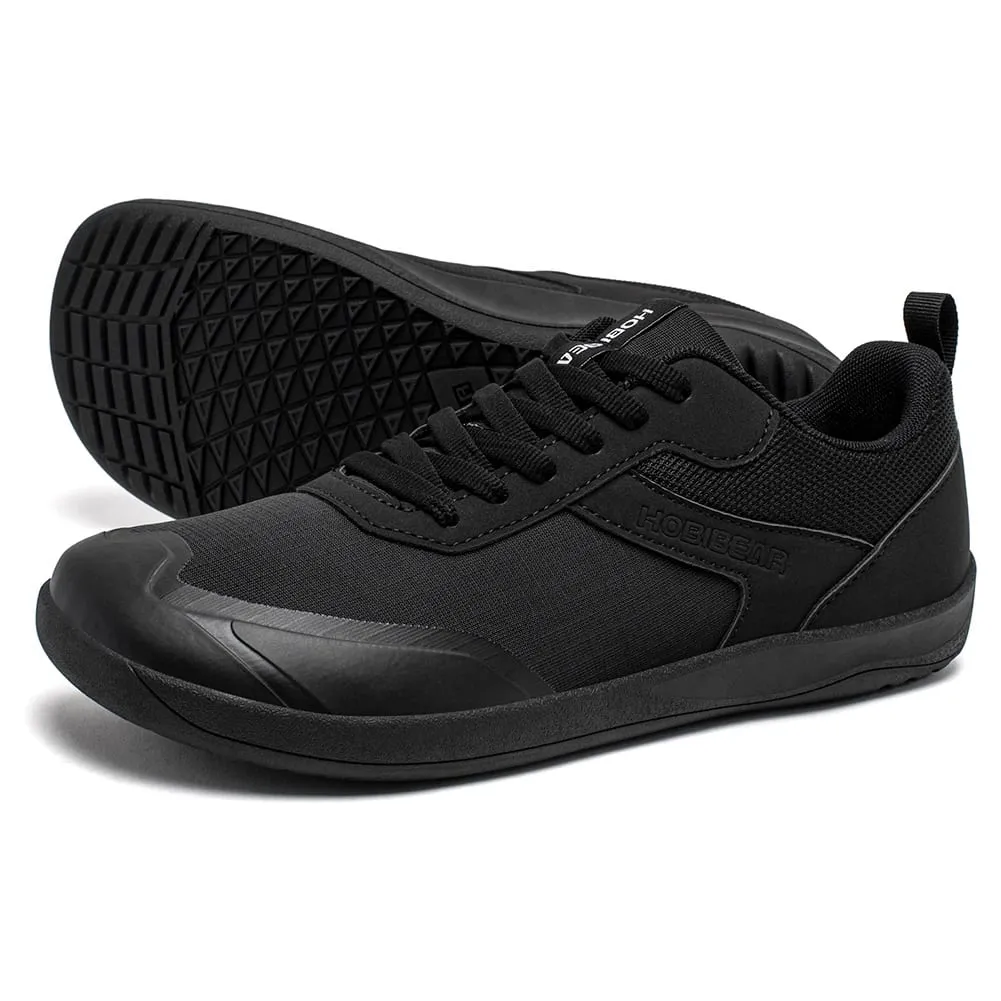 Wide Toe Shoes Mens Womens Minimalist Mesh Artificial Leather Sneakers Lace Up Lightweight Breathable Walking Shoes