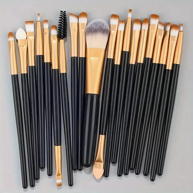 20PCS Makeup Brushes Set for Cosmetics Foundation Blush Powder Eyeshadow Kabuki Blending Brush With Powder Puff Beauty Tools