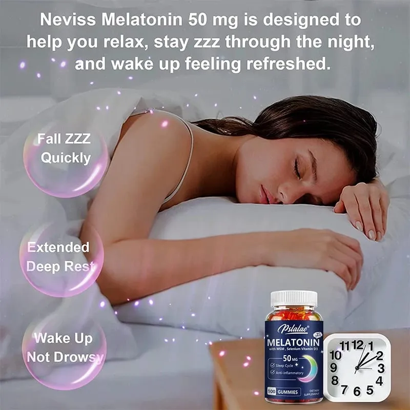 Melatonin Gummies 50mg - Sleep Aid Improve Sleep Quality and Support Deep Sleep