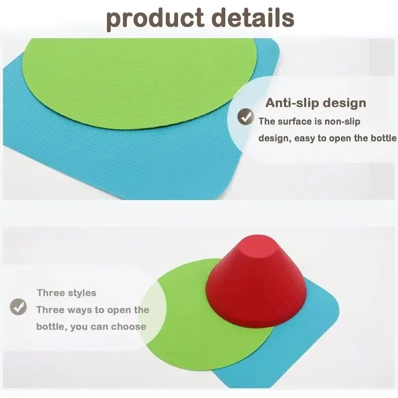 1pc Silicone Jar Opener Pad! Multicolor Reusable Grip Aid for Seniors – Easy Kitchen Tool & Gift Idea — image 4