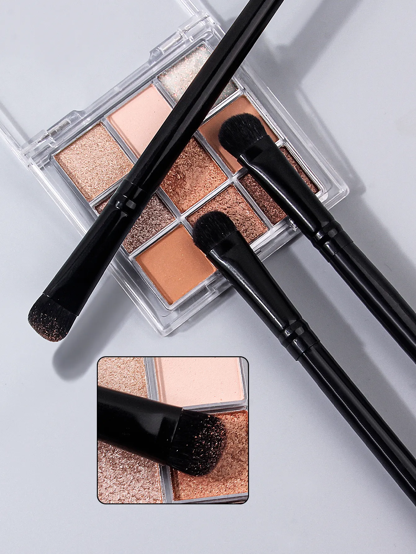 3PC Pro Eye Brush Set - Soft Blending & Packing Eye Shadow Brushes Skin-Friendly Daily Makeup Kit for Beginners