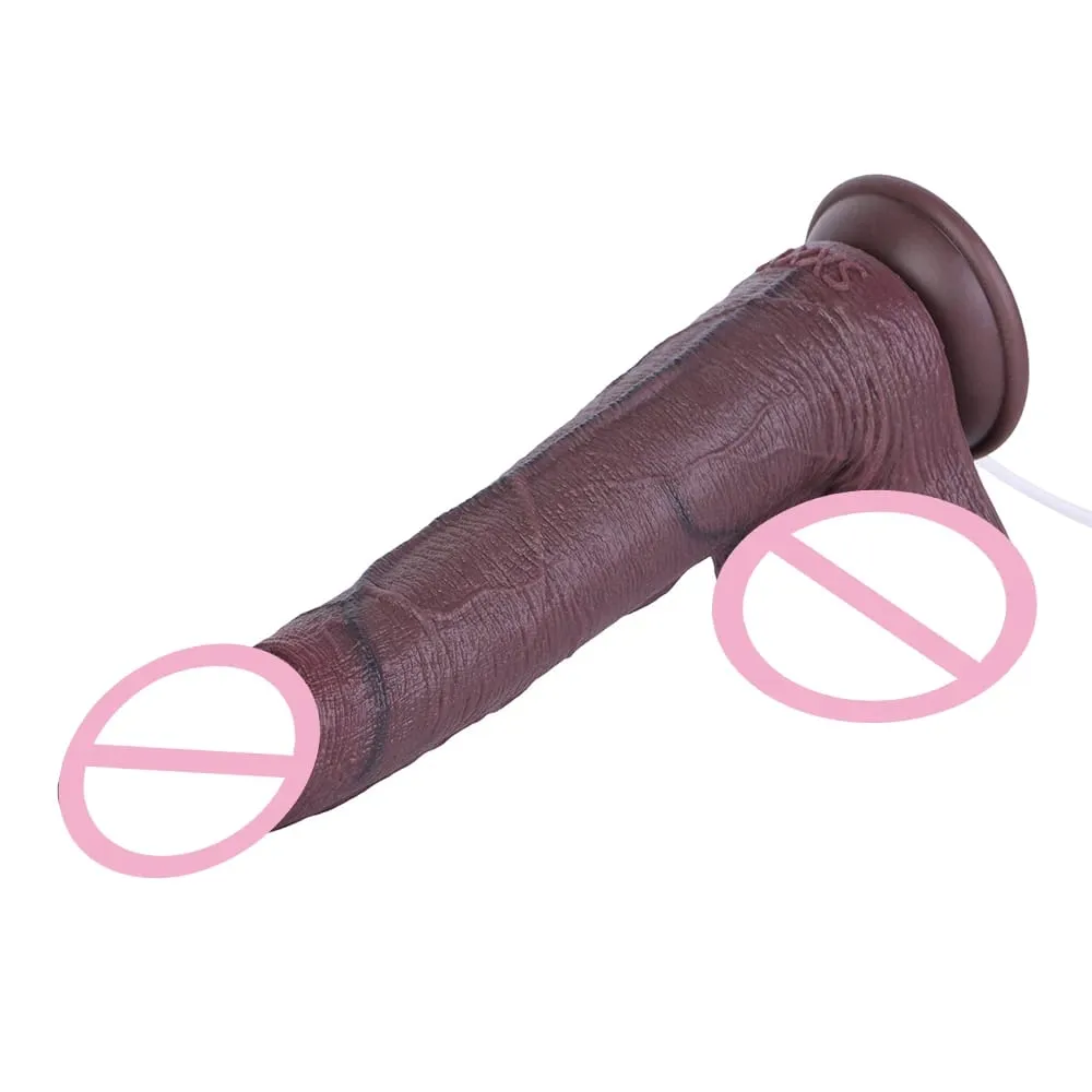 Silicone Lifelike Double Layers Ejaculating Penis Squirting Long Dildo With Sucker Anal Sex Toys For Men Women Masturbator