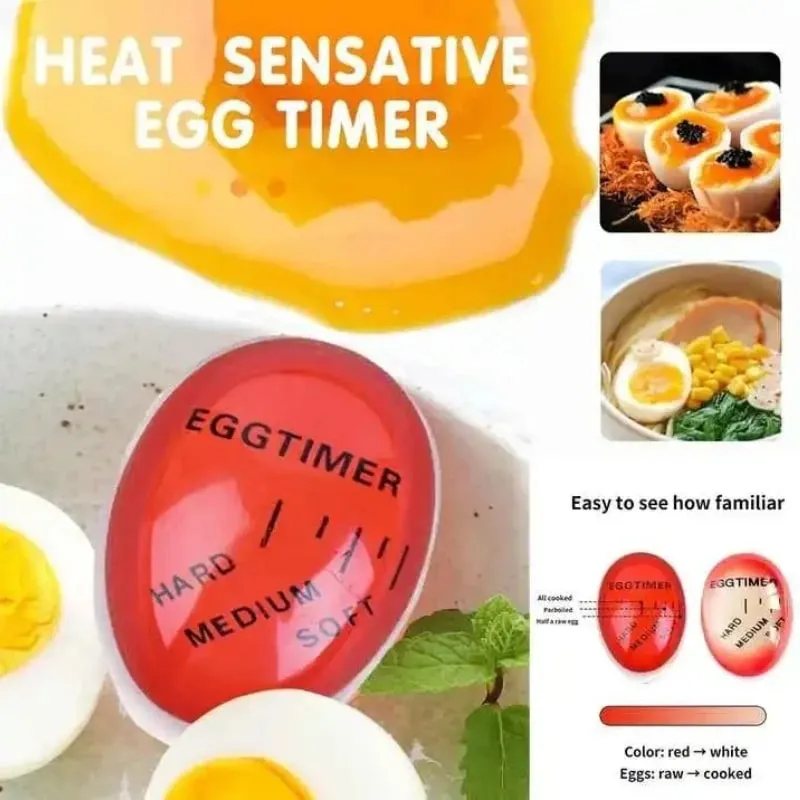 Egg Timer&Alarm Clock for Kitchen - Perfect Soft/Medium/Hard Boiled Eggs Decorative Cooking Tool with 3-Stage Doneness Indicator — image 7