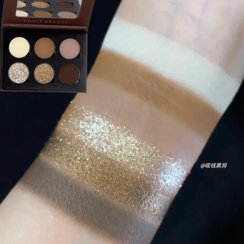 6 Color Eyeshadow Platte Green Matte Chameleon Shimmer Glitter High Pigmentated Eye Shadow Gothic Eyemakeup