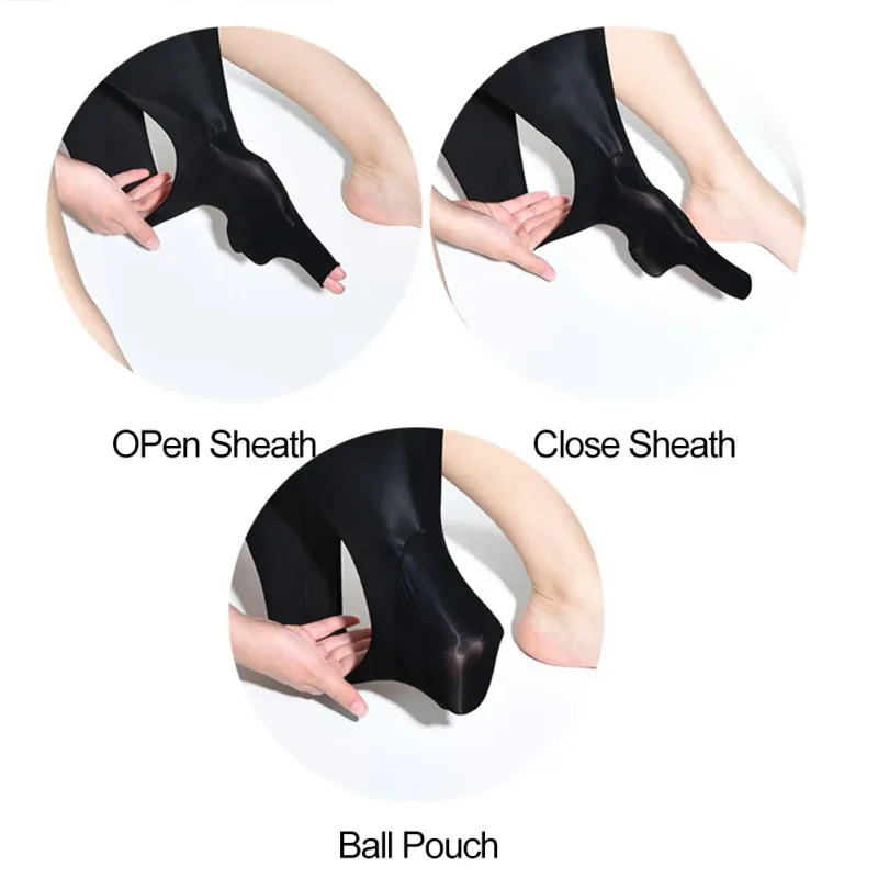ผู้ชายไม่มีรอยต่อ Ultra-thin น้ำมัน SHEER ดูผ่านยืดกางเกง Pantyhose กางเกงขาสั้นชุดชั้นในต่ำเอวผ้าไหมผู้ชาย G-String