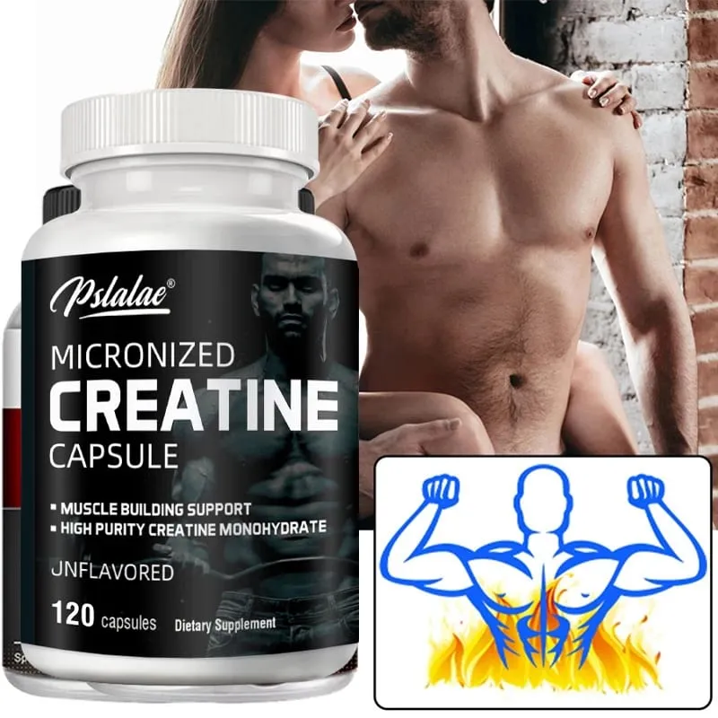 Micronized Creatine Powder (5000 Mg) Creatine Monohydrate Powder Unflavored Ketogenic Friendly Non-GMO 120 Capsules — image 3
