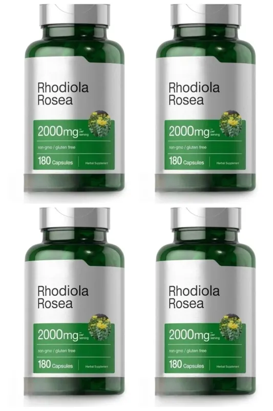 Rhodiola Rosea Root Extract 2000mg Equivalent Herbal Dietary Supplement 180 Capsules