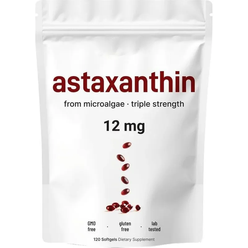 Astaxanthin 12mg Softgels from Microalgae Triple Strength Antioxidant Supplement Cellular Wellness & Everyday Balance 120 Count — image 9